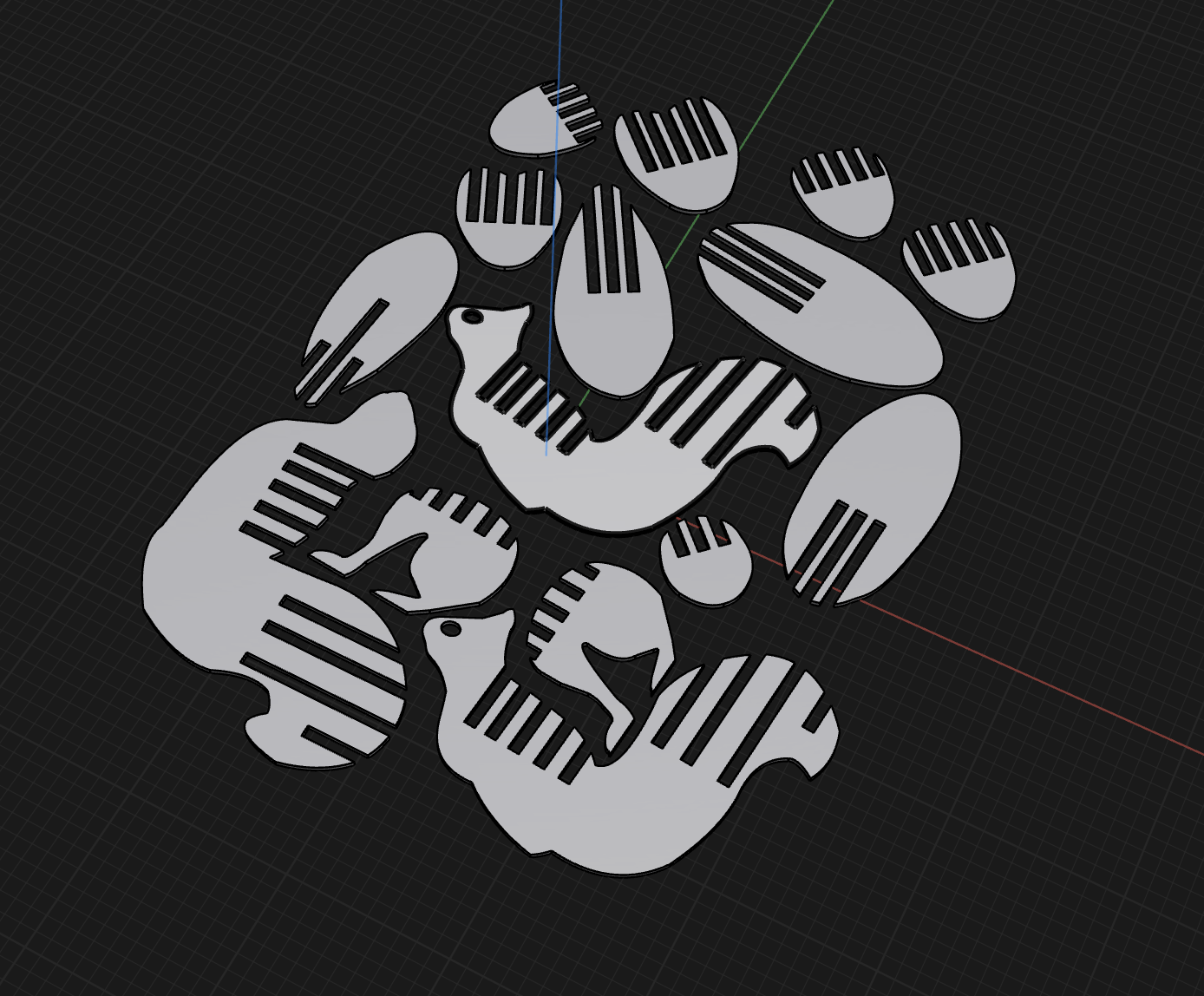 Laser Cut Squirrel Layout